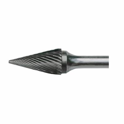 Cle-Line&reg; C17673 1850 Metric Wheel Brush, Pointed End, Cone Head, 12.7 mm Dia Head, 22.2 mm L of Cut, 69.9 mm OAL, Single Cut