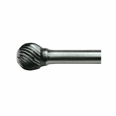 Cle-Line&reg; C17730 1853 Imperial Carbide Burr, Ball Head, 1/8 in Dia Head, 1/8 in L of Cut, 2 in OAL, Single Cut