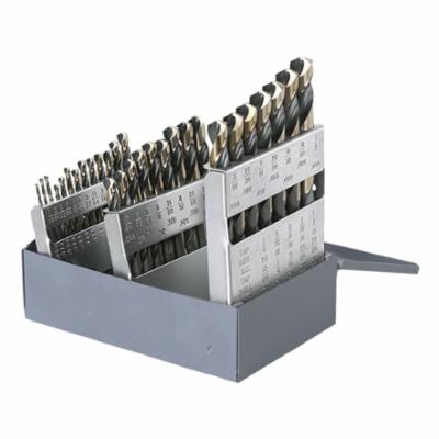 Cleveland® CLE-MAX™ C00934 2002G Jobber Length Drill Set, #60 Min Drill Bit, #1 Max Drill Bit, 118 deg Drill Point Angle, 60 Pieces, HSS, Bright
