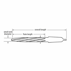 Cleveland&reg; C23957 618 Heavy Duty Car Reamer, 9/16 in Dia x 7.563 in OAL, #2 Morse Taper Shank, Left Spiral Flute