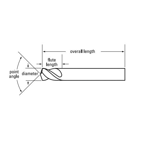 Cleveland&reg; C26188 2646 Heavy Duty Long Length Spotting and Centering Drill, E, 4 in OAL, M42 HSS-Co 8, Gold/Straw Oxide