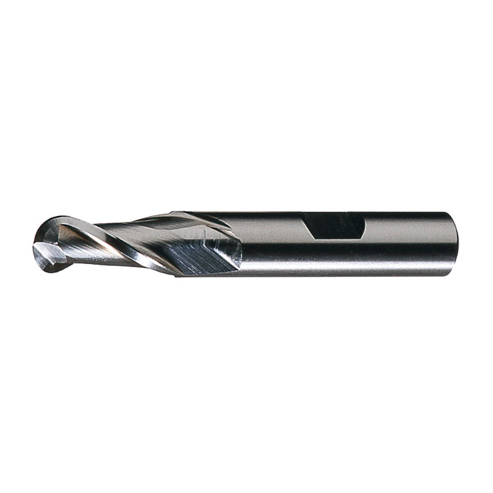 Cleveland&reg; C32736 HGC-2B Ball Nose Center Cutting General Purpose Single End End Mill, 7/8 in Dia Cutter, 1-7/8 in Length of Cut, 2 Flutes, 7/8 in Dia Shank, 4-1/8 in OAL, Bright