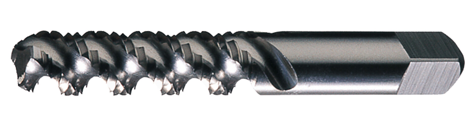 Cleveland&reg; C58532 1093 General Purpose High Helix Spiral Flute Machine Tap, Right Hand Cutting, #6-32 Thread, H3 Thread Limit, Plug Chamfer, Right Hand Flute Direction, 2 Flutes, Uncoated, HSS