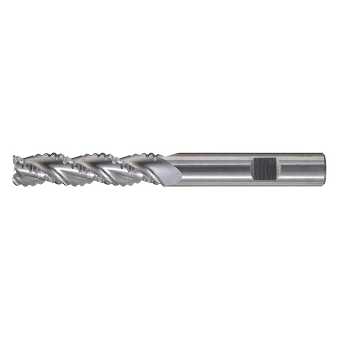 Cleveland&reg; C60462 CEM-RA-3 Center Cutting Extra Coarse Single End Square End Stub Length High Performance End Mill, 5/8 in Dia Cutter, 3/4 in Length of Cut, 3 Flutes, 5/8 in Dia Shank, 3 in OAL, Bright