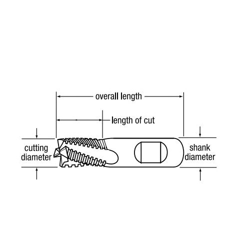 Cleveland&reg; C60462 CEM-RA-3 Center Cutting Extra Coarse Single End Square End Stub Length High Performance End Mill, 5/8 in Dia Cutter, 3/4 in Length of Cut, 3 Flutes, 5/8 in Dia Shank, 3 in OAL, Bright
