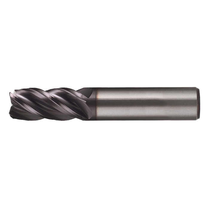 Cleveland&reg; C80028 CEM-V-4R Center Cutting High Performance Stub Length End Mill, 3/8 in Dia Cutter, 0.02 in Corner Radius, 5/8 in Length of Cut, 4 Flutes, 3/8 in Dia Shank, 2 in OAL, TiAlN Coated