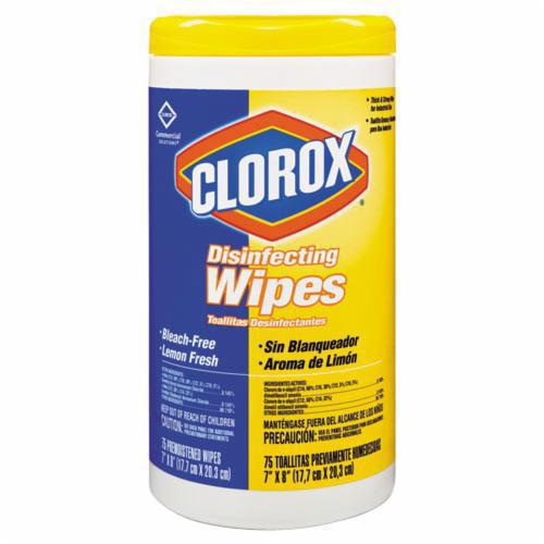 Clorox® 01594 Premoistened Disinfecting Wipes, 7 x 8 in, 35 Sheets Capacity, Non-Woven Fiber, White