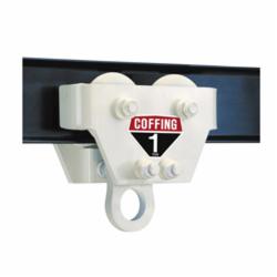 Coffing&reg; Hoists 09212W CTA Manual Plain Trolley, 3 ton Load, 3.33 to 7 in, 6 to 18 in, 48 in