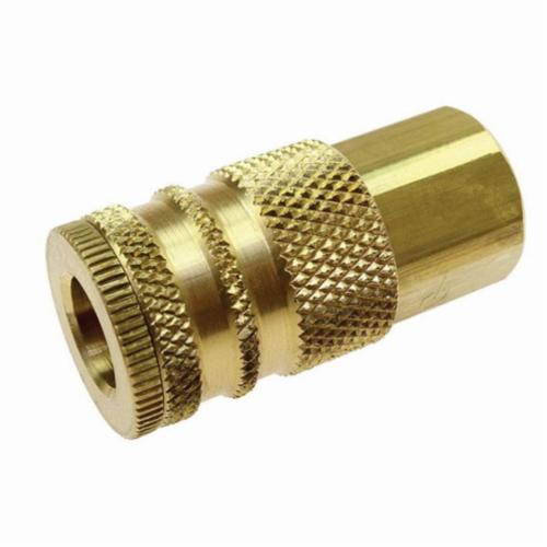 Coilhose&reg; 150-DL Coilflow Manual Industrial Type 15 Manual Industrial Quick Disconnect Hose Coupler, 1/4 in Nominal, Quick Disconnect Coupler x FNPT, 300 psi Pressure, Brass, Domestic