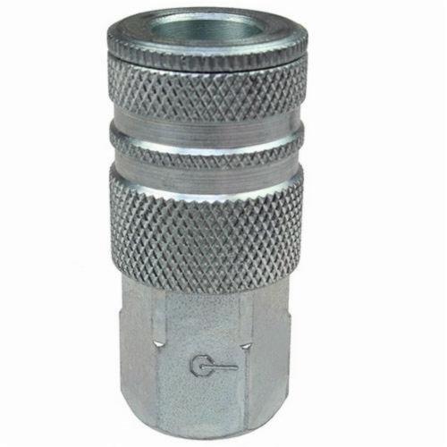 Coilhose&reg; 15-04BS Coilflow Industrial Interchange Type 15 Industrial Interchange Hose Connector, 1/4 in Nominal, Quick Connect Coupler x MNPT, 220 psi Pressure, Brass, Domestic