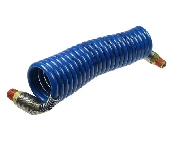Coilhose&reg; N18-10B N18 Coiled Air Hose, 1/8 in Nominal, 1/8 in Swivel MPT End Style, 10 ft L, 315 psi Working, Nylon