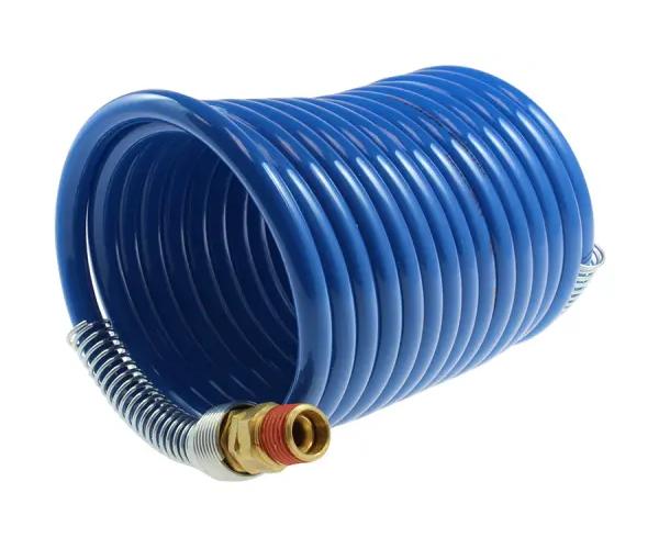 Coilhose&reg; S14-17B S14 Coiled Air Hose, 1/4 in Nominal, 1/4 in Swivel MPT End Style, 17 ft L, 220 psi Working, Nylon