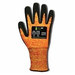 iON™ 3702L 3702 High Performance Cut Resistant Gloves, L, Sandy Nitrile Coating, Fiberglass/HPPE, Resists: Abrasion, Cut, Puncture and Tear, ANSI Cut-Resistance Level: A4