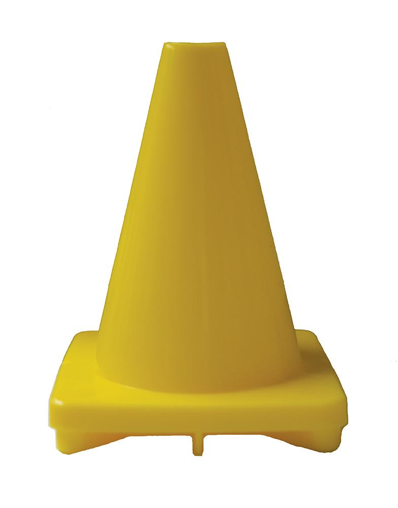 Cortina® 03-500-63 W-Series Traffic Cone, 18 in H, Yellow Cone, Specifications Met: MUTCD Standard, NCHRP 350