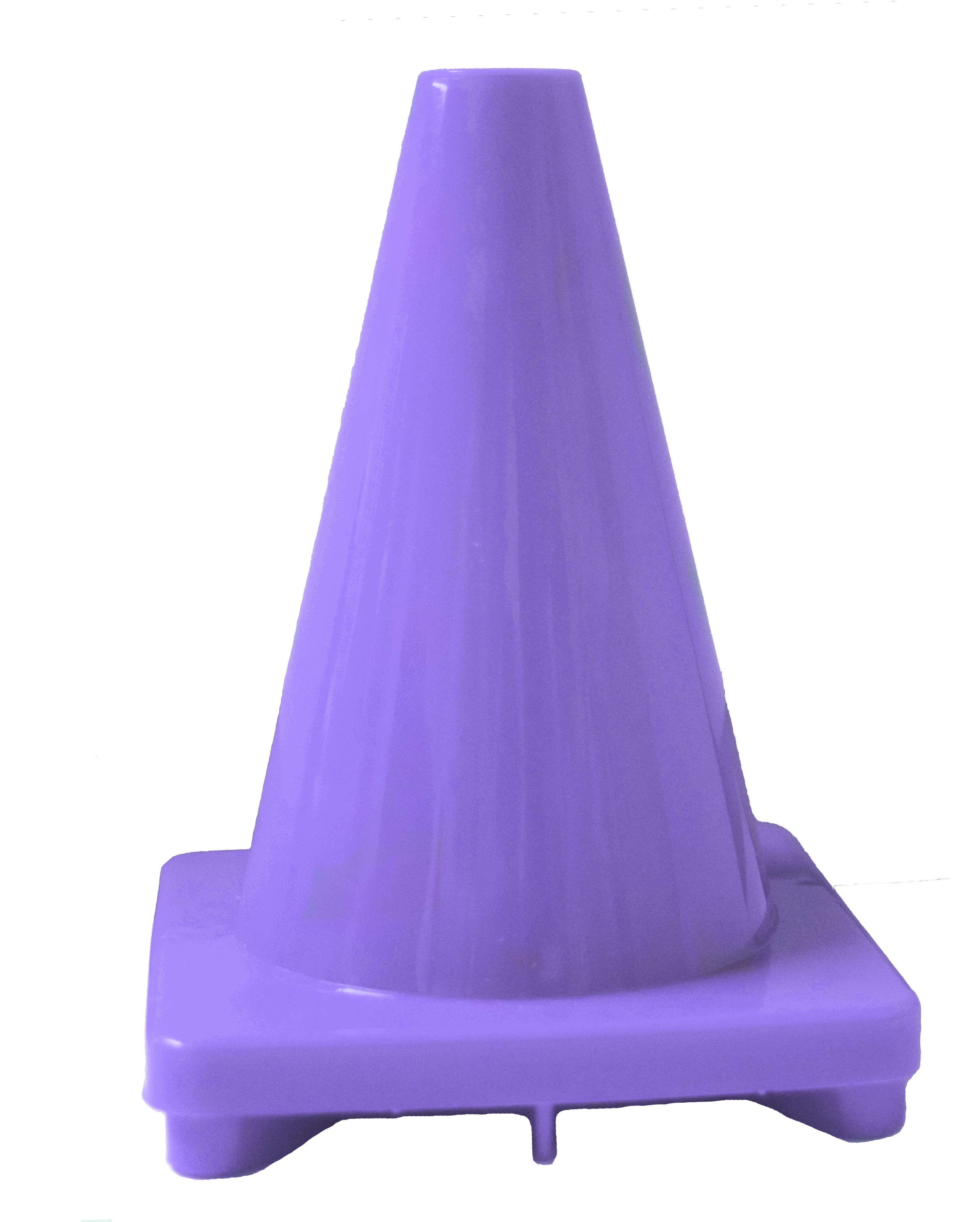 Brady&reg; 80111 Flexible Non-Reflective Rigid Traffic Cone, 18 in H, Fluorescent Orange Cone