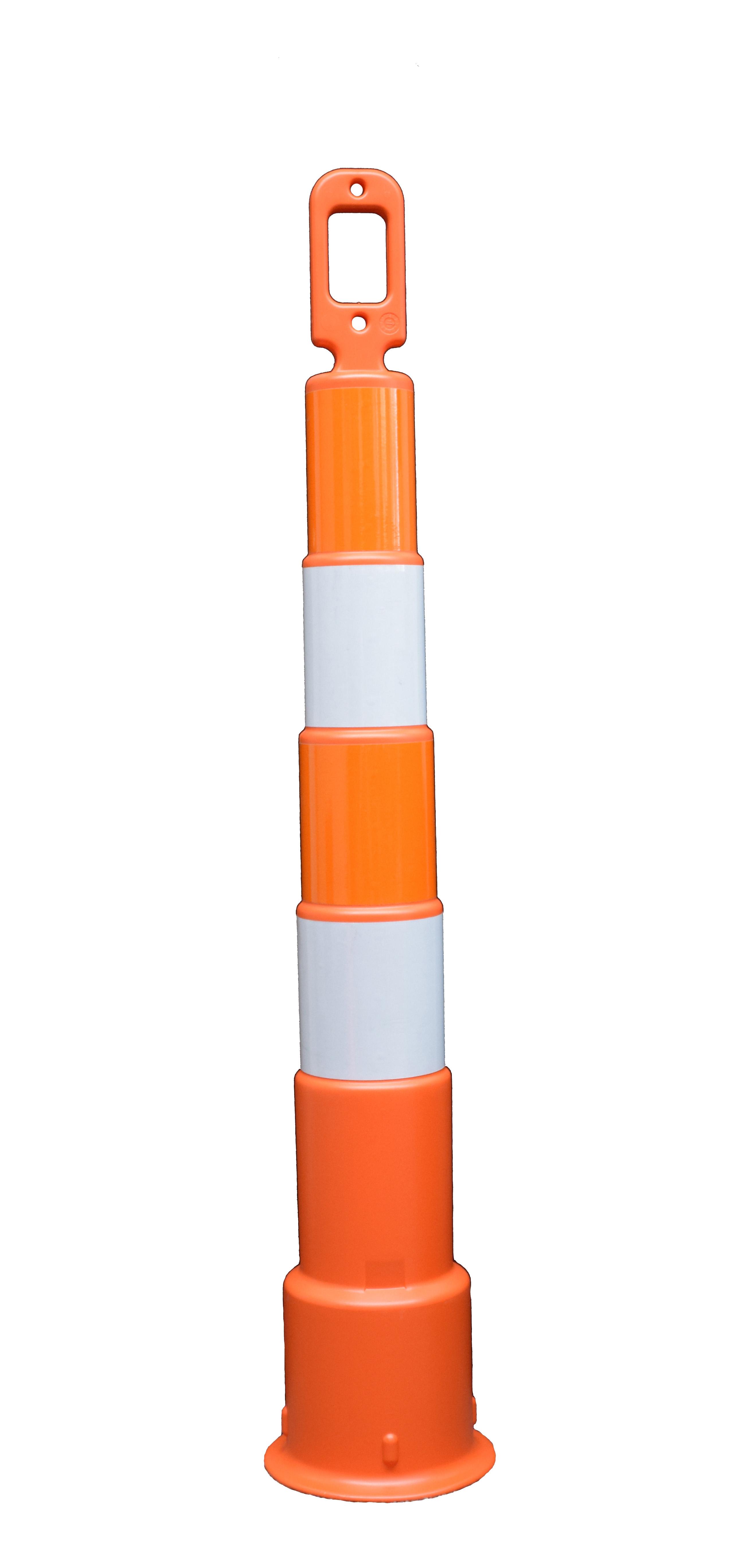 Cortina® TrailBlazer™ 03-760-EGG Vertical Panel, 4 in Dia Orange/White Polyethylene Post