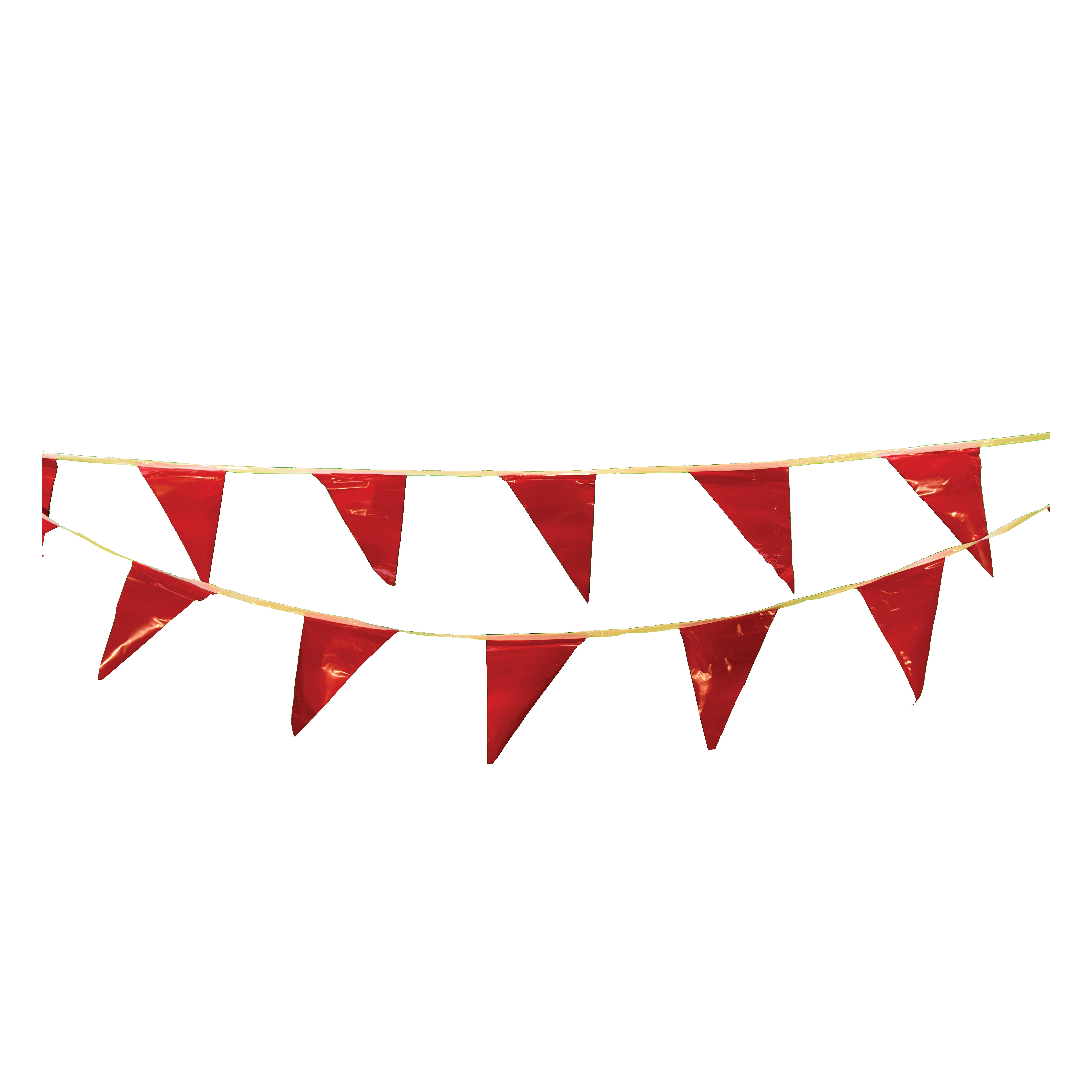 Cortina® 03-400 Pennant, 12 in H x 9 in W, 100 ft OAL, Red, Vinyl