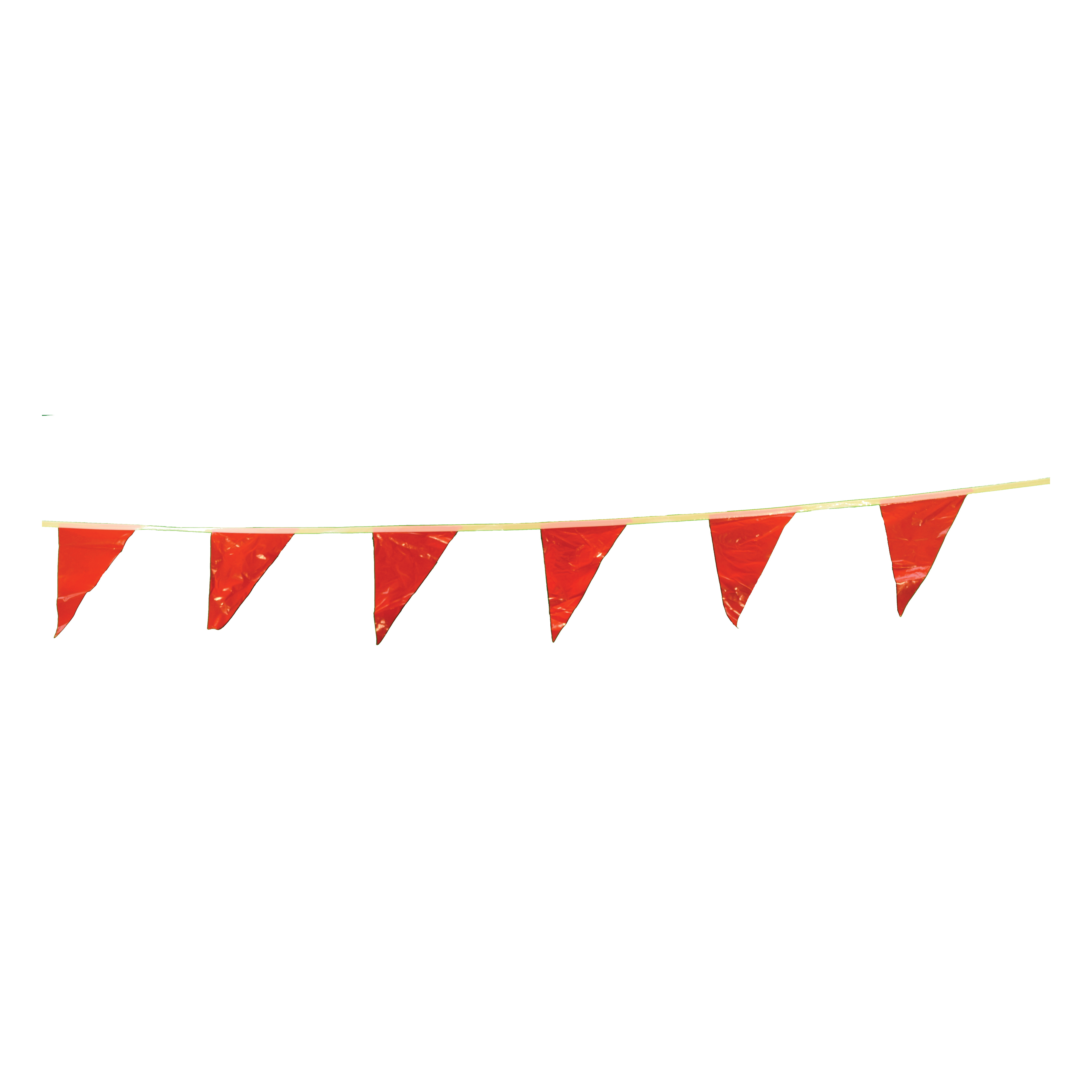 Cortina® 03-400-60 Pennant, 12 in H x 9 in W, 60 ft OAL, Red, Vinyl