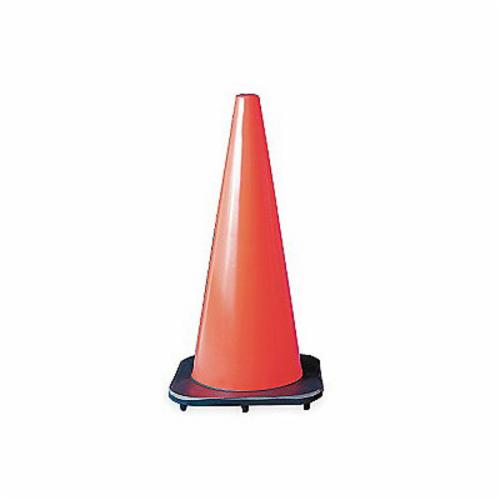 Cortina® 03-500-06LI DW-Series Traffic Cone, 36 in H, Fluorescent Lime Cone, 2 Collars, Specifications Met: MUTCD Standard, NCHRP 350