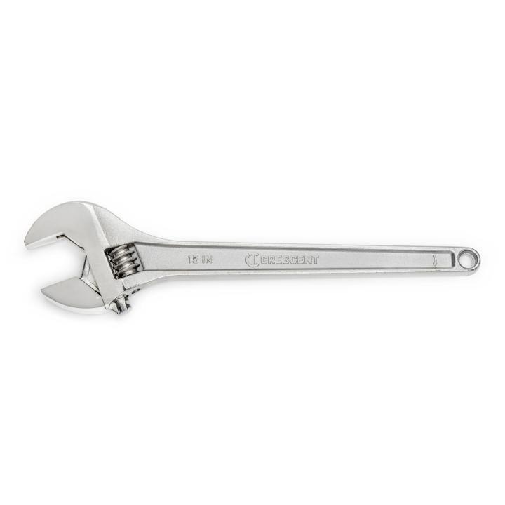 Crescent&reg; AT215BK Adjustable Wrench, 1-11/16 in, Black Oxide, 15 in OAL, Heat Treated Alloy Steel Body, Heat Treated Alloy Steel