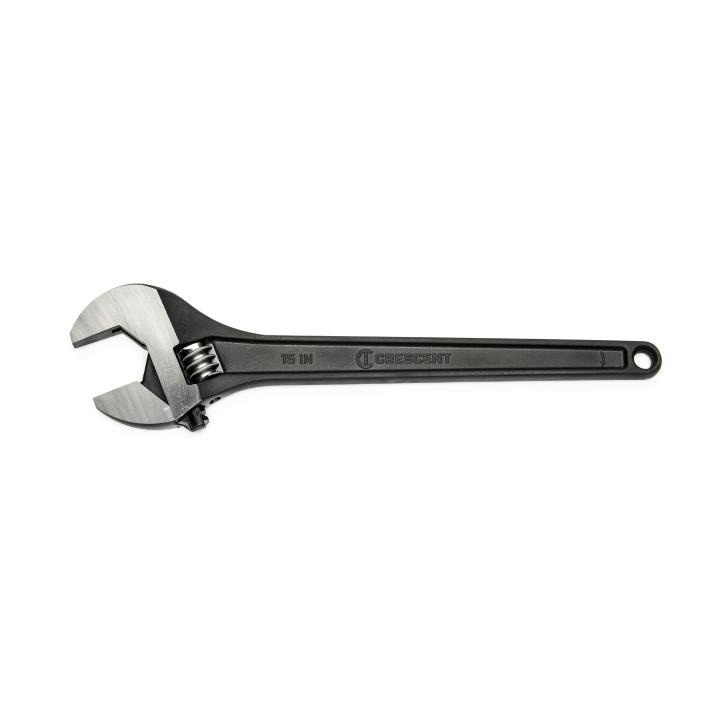 Williams&reg; JHW13615A Heavy Duty Industrial Grade Adjustable Wrench, 2 in, Black Phosphate, 15 in OAL, Chrome Vanadium Steel Body, Chrome Vanadium Steel