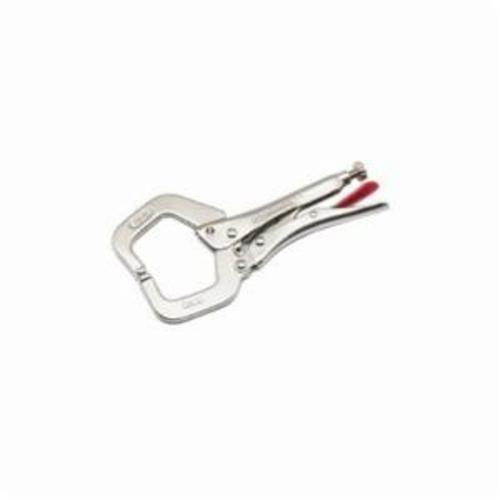 product Irwin® Vise-Grip® The Original™ 30 9DR™ Fixed Tip Standard Locking C-Clamp With Regular Tip, Nickel Plated, 4-3/4 in D Throat, 4-1/2 in Jaw Opening, 9 in L Jaw, Heat Treated Alloy Steel