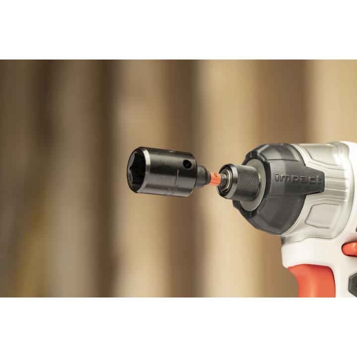 Crescent&reg; CAVAD224 Adapter Impact Socket, Black Oxide, Square Drive, 3/8 in Female Drive, Chrome Molybdenum Alloy (Cr-Mo)