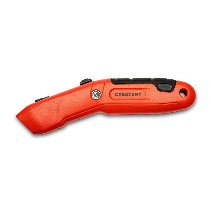 Crescent CTKAR Safety Utility Knife, 1.5 in W Auto Retract Blade, Steel Blade, 3 Blades Included, 7.5 in OAL