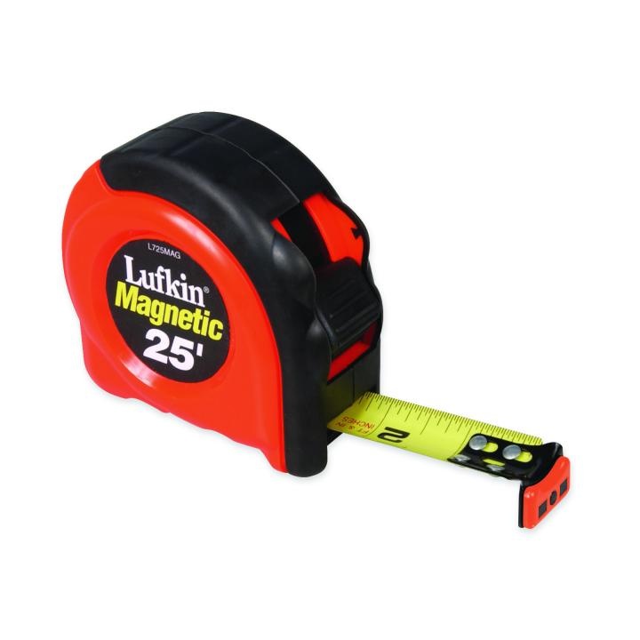 Bahco&reg; MTS-5-25-E Double Sided Measuring Tape, 5 m L x 25 mm W Blade, Stainless Steel Blade, Imperial/Metric Measuring System