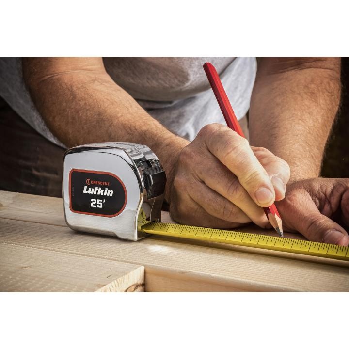 Crescent® L925-02 Clad Tape Measure, 25 ft L Blade x 1 1/8 in W Blade