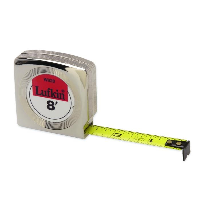 Starrett&reg; KTX1-25-N KTX1 Exact&reg; Pocket Tape, 25 ft L x 1 in W Blade, Nylon Coated Blade, 1/16ths Graduation