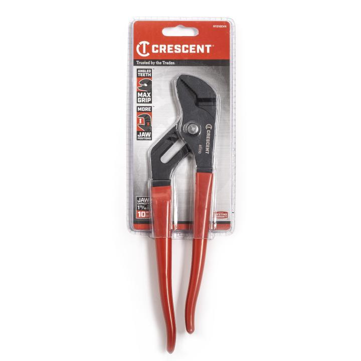 Crescent® RT210CVN-05 Tongue and Groove Pliers, ASME, 1.66 in Nominal, 1.07 L x 1.33 W x 0.30 T in Jaw Alloy Steel Jaw Straight Jaw, 10 in OAL