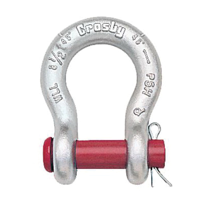 Crosby® 1016931 HR-125 Swivel Hoist Ring, 5000 lb Load, 180 deg Pivot, 360 deg Swivel, 0.69 in Bail, 3/4-10 UNC Thread