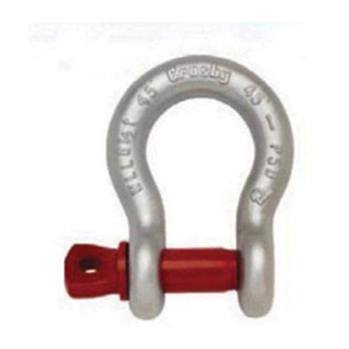 Crosby® 1018115 Anchor Shackle, 3.25 ton Load, 5/8 in, 3/4 in Dia Round Pin, Hot Dipped Galvanized