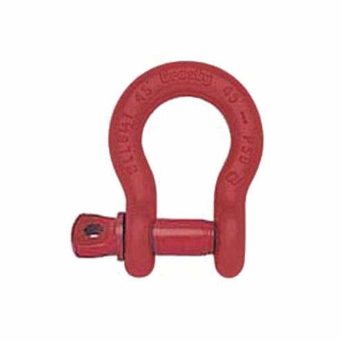 Crosby® 1018375 Anchor Shackle, 0.5 ton Load, 1/4 in, 5/16 in Dia Screw Pin, Hot Dipped Galvanized