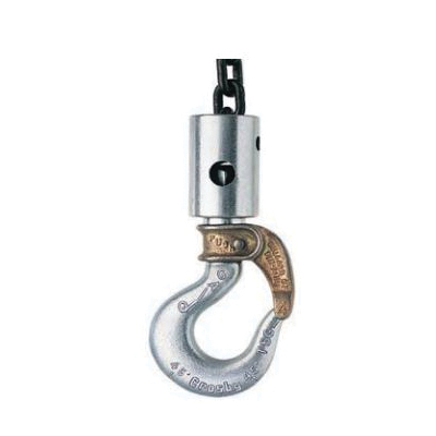 Bullard® 1051442 BL-O Golden Gate® Link Chain Nest Hook With ROLLOX® Self-Closing Gate, #5 Trade, 2.3 ton Load, Ball Bearing Swivel Attachment, Steel Alloy