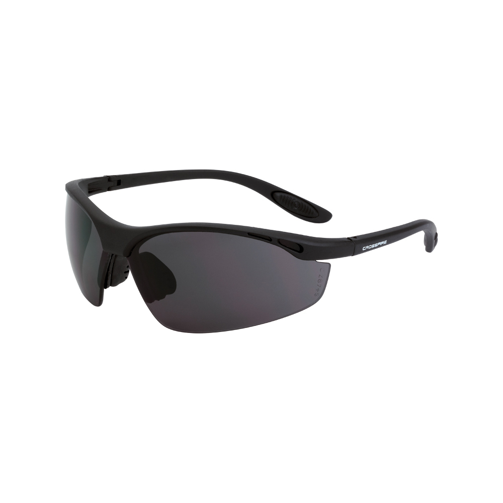 CrossFire&reg; 12115 Talon&trade; Bi-Focal Safety Glasses, +1.5 Diopter, Smoke Lens, Matte Black, Nylon Frame, Polycarbonate Lens, Yes % UV Protection, ANSI Z87.1
