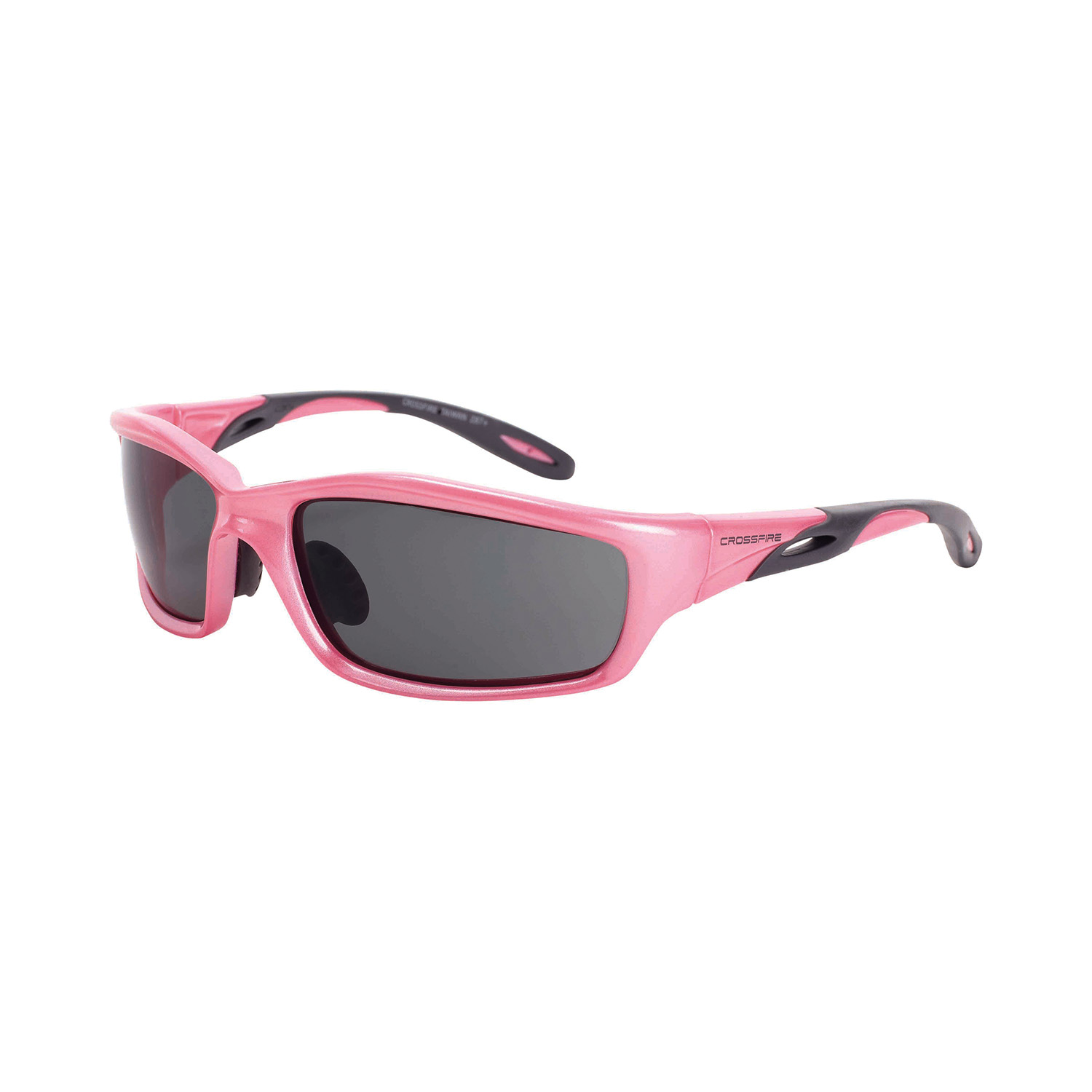 CrossFire&reg; 22528 Infinity&trade; Premium Safety Eyewear, Hard Coat/Impact-Resistant, Dark Smoke Lens, Full-Frame Frame, Pearl Pink, TR90 Frame, Polycarbonate Lens, ANSI Z87.1+
