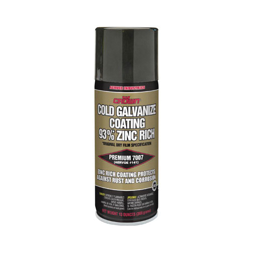 Crown&reg; by Aervoe&reg; 7007 Cold Galvanizing Compound, 16 oz Container, Light Gray, 48 sq-ft/can Coverage, 24 hr Curing