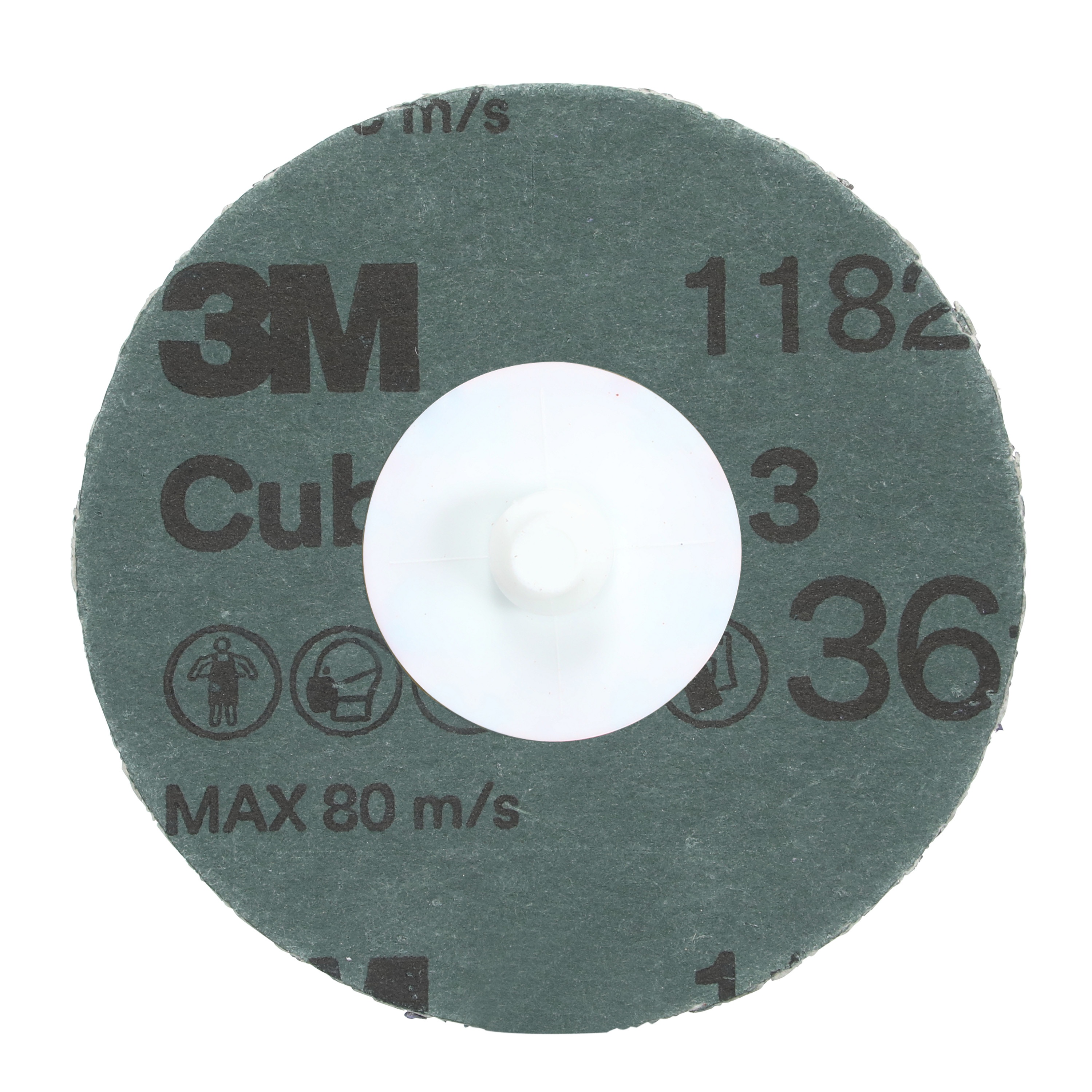 Cubitron&trade; 7100332356 Fibre Disc, 2 in Dia Disc, 80+ Grit, Precision Shaped Ceramic Abrasive, TR Attachment