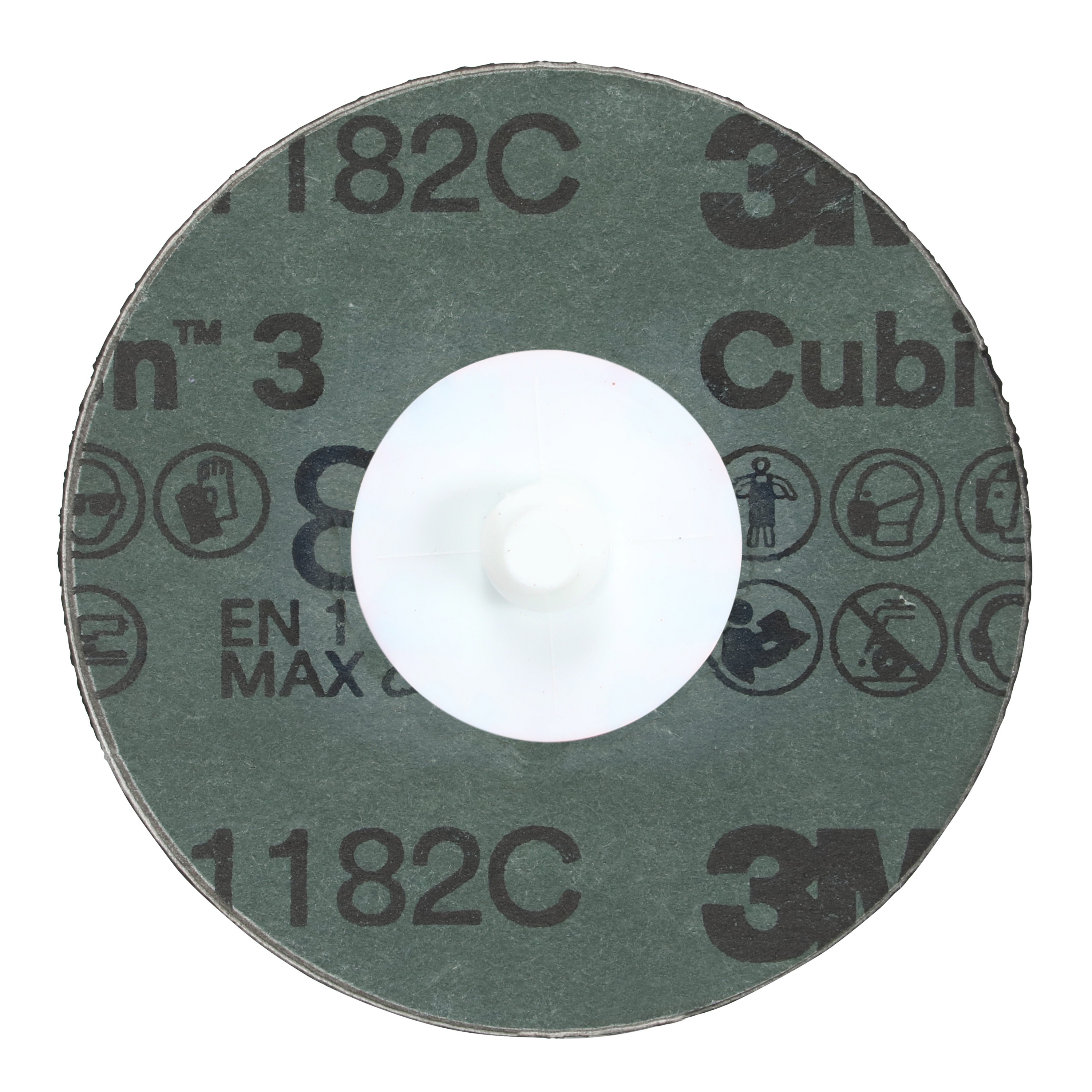 Cubitron&trade; 7100138161 747D Type 83 Wheel, 1.5 in Dia Wheel, 1 in W Face, 60 Grit, Ceramic Abrasive