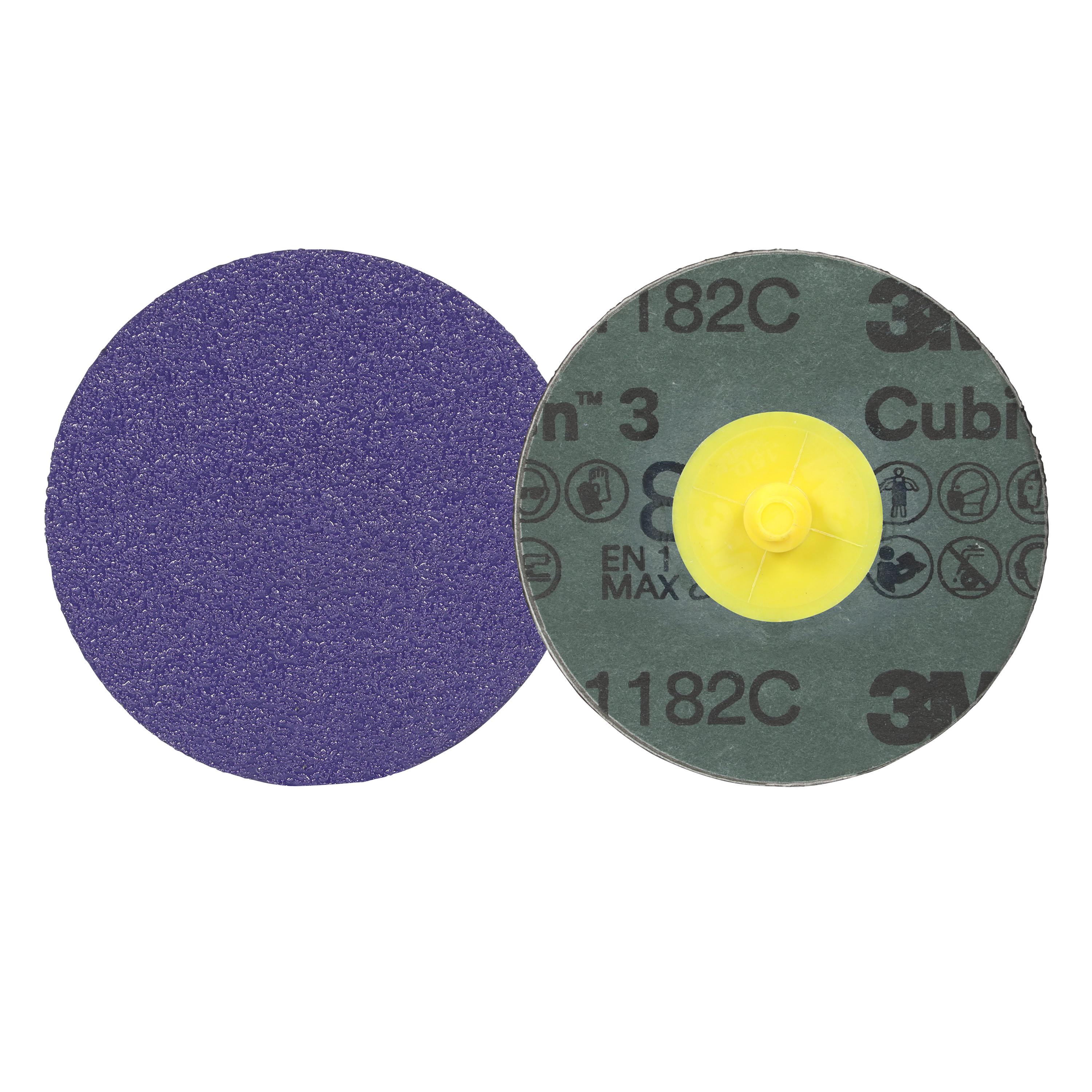 Cubitron&trade; 7100349678 Fibre Disc, 5 in Dia Disc, 60+ Grit, Precision Shaped Ceramic Abrasive, Quick-Change Type TN Attachment