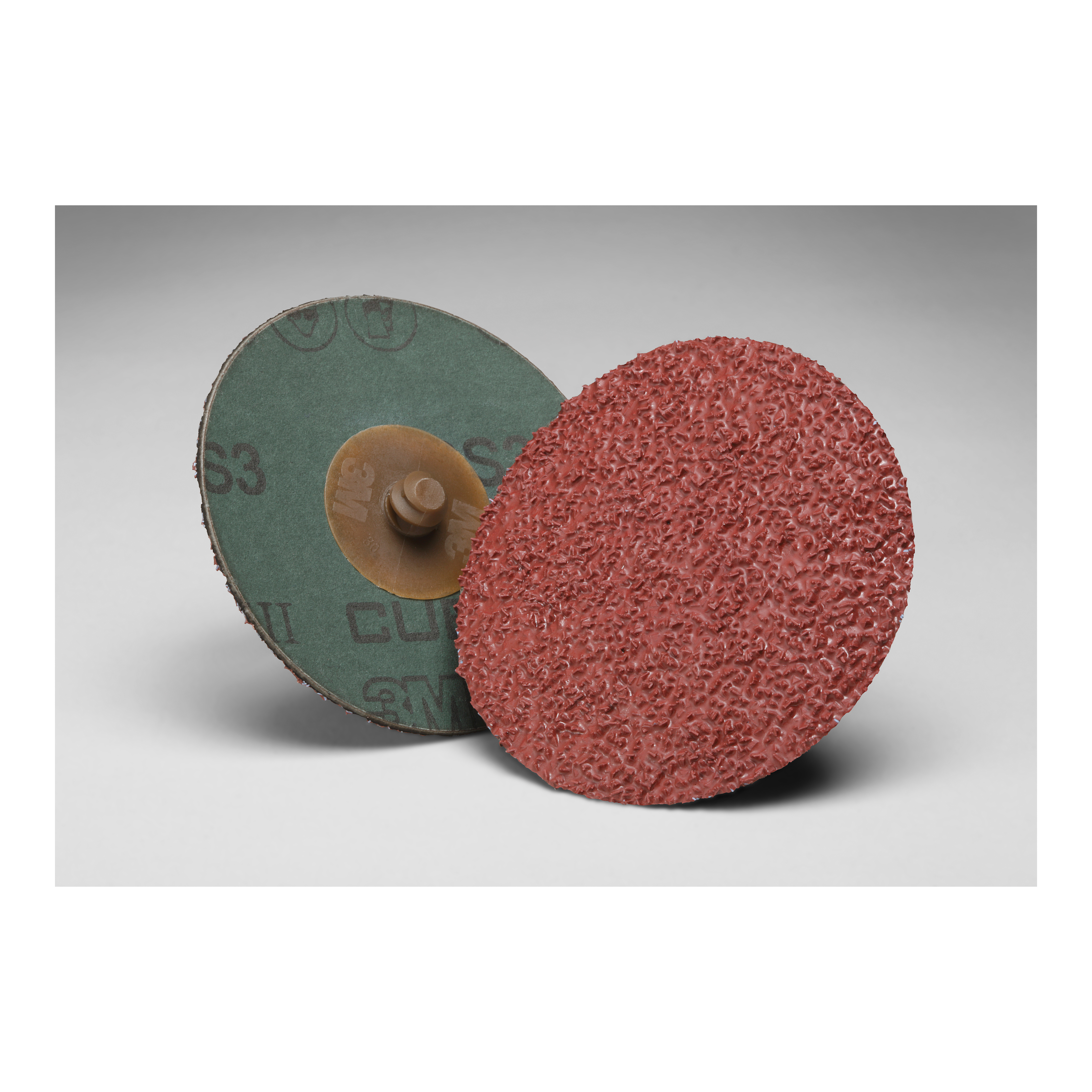 product 3M™ Cubitron™ II Roloc™ Fibre Disc 982C, 60+, TR, Red, 3 in, Die R300V, 50/Carton, 200 ea/Case