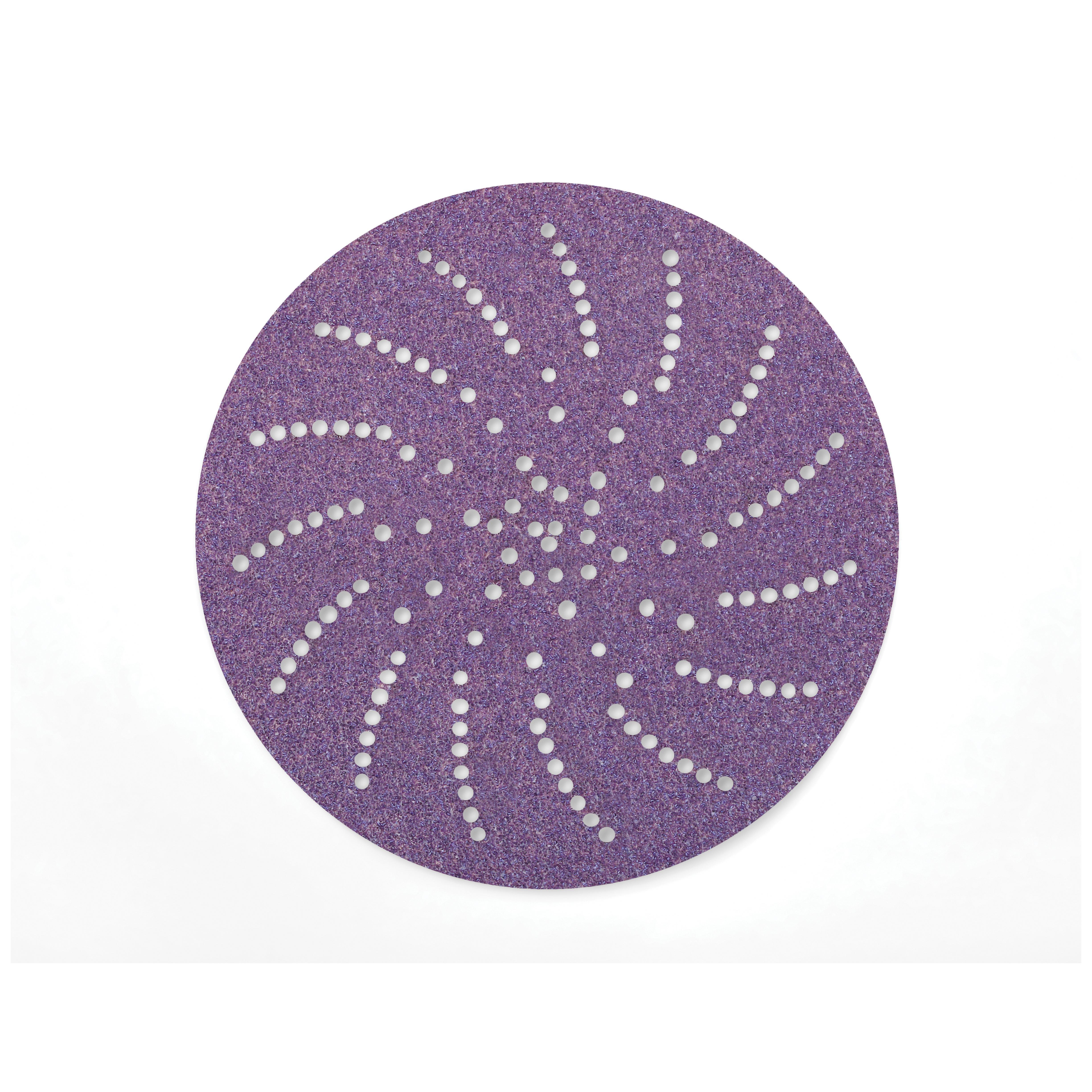 product 3M Xtract™ Low Profile Back-up Pad, 20353, 5 in x 3/8 in x 5/16 in-24 External, 44 Holes, Red Foam, 10 ea/Case