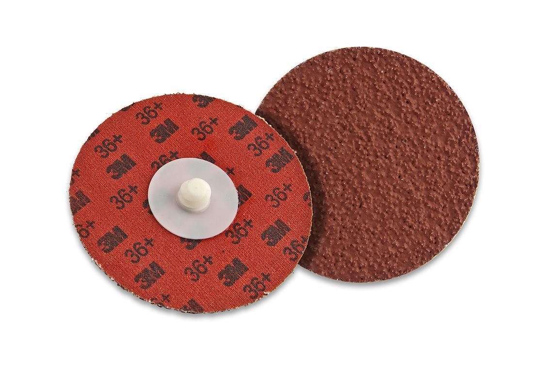 Cubitron&trade; II 7000045166 Durable Edge Abrasive Disc, 1-1/2 in Dia Disc, 36+ Grit, Very Coarse Grade, Precision Shaped Ceramic Abrasive, Type TR Attachment