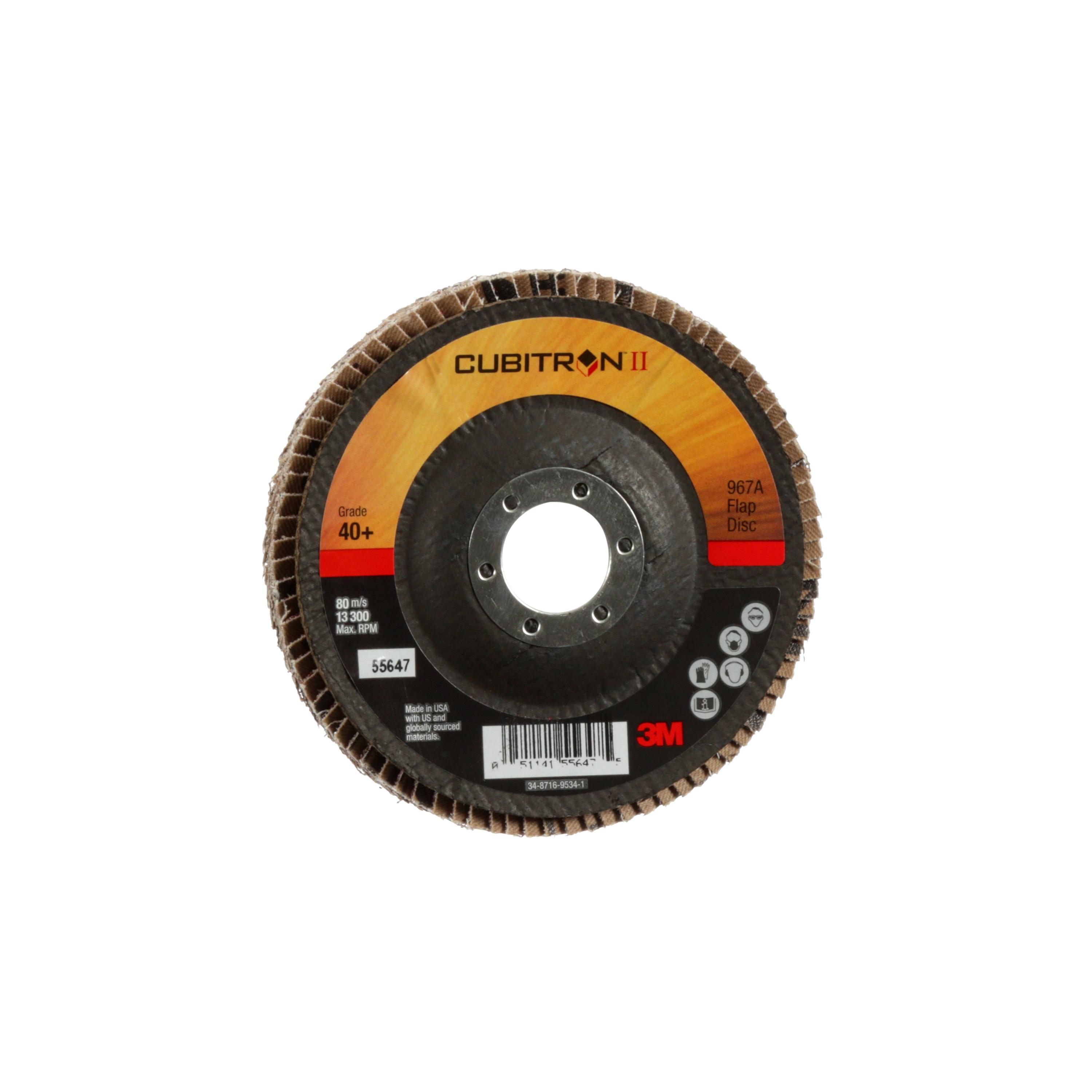 Tiger Paw&trade; 51120 High Density High Performance Coated Abrasive Flap Disc, 4-1/2 in Dia Disc, 7/8 in Center Hole, 60 Grit, Medium Grade, Zirconia Alumina Abrasive, Type 29/Angled Disc