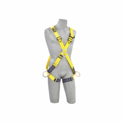 3M DBI-SALA Fall Protection 1103270 Delta&trade; Work Positioning Unisex Harness, Universal, 420 lb Load, Polyester Strap, Pass-Thru Leg Strap Buckle, Steel/Aluminum/Stainless Steel Torso Buckle/Steel Leg Buckle Hardware, Navy/Yellow