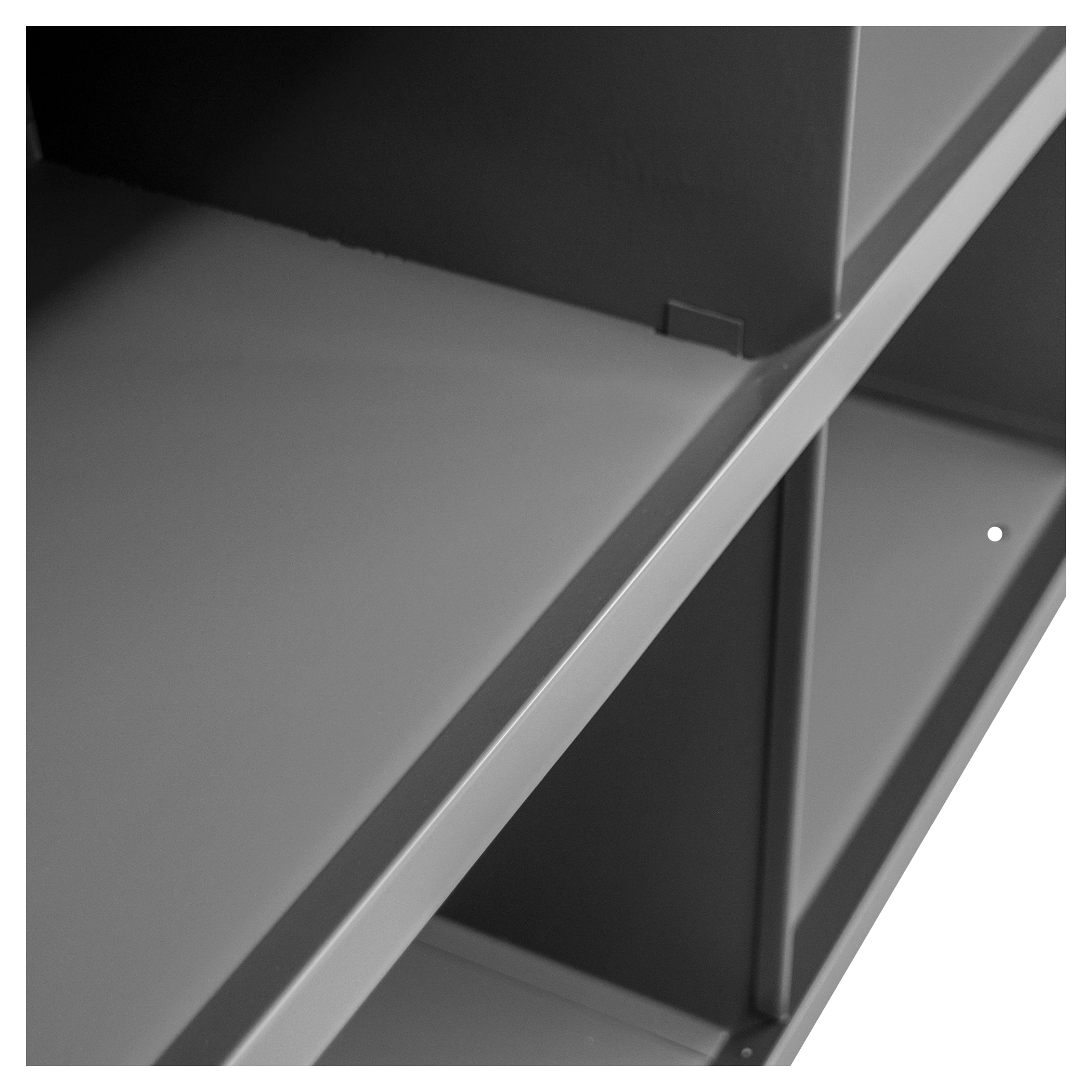DURHAM MFG&reg; 393-95 Part Storage Bin With Slope Shelf, 19-3/4 in H x 33-7/8 in W x 8-1/2 in D, 8 Bins