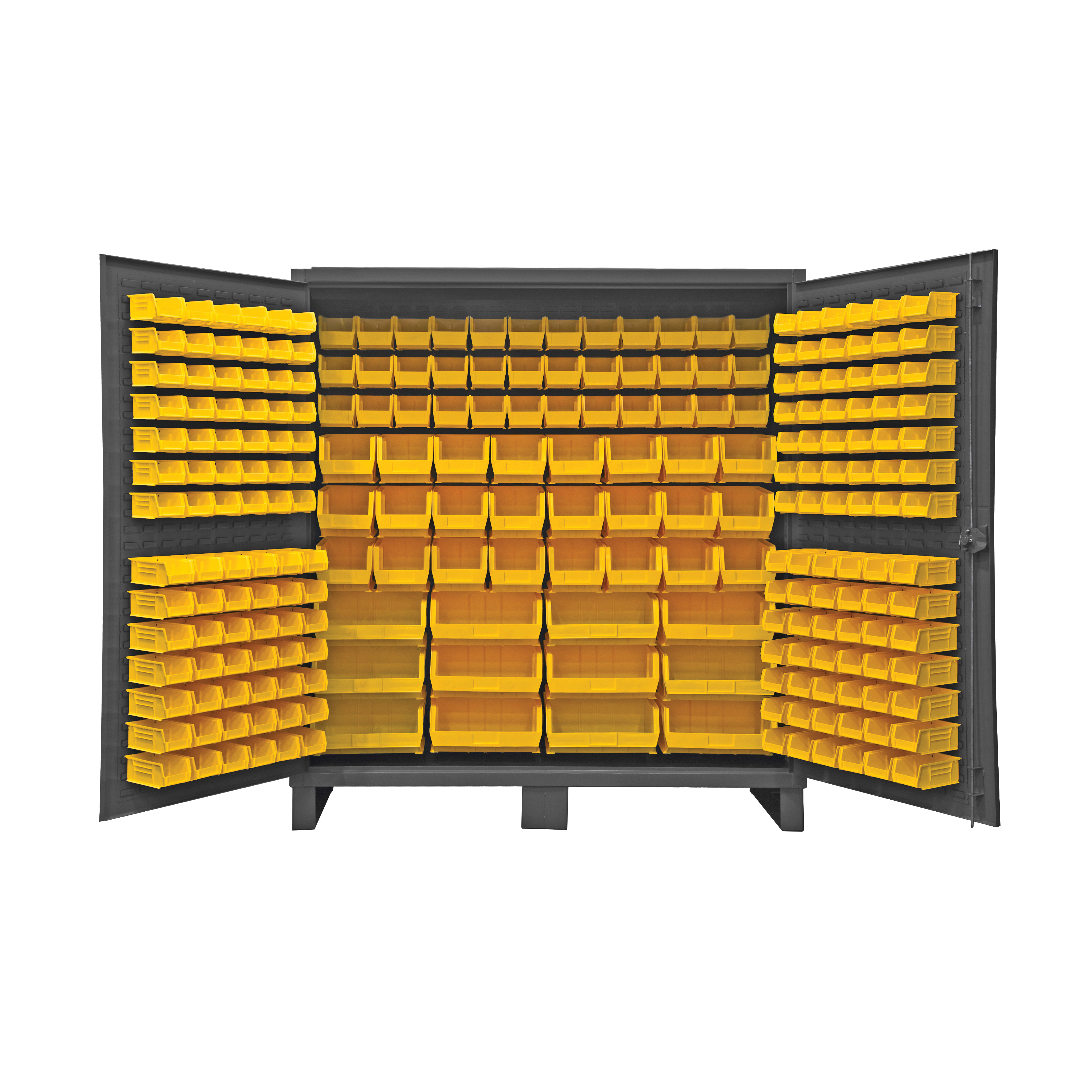 DURHAM MFG&reg; HDC72-240-95 Bin Cabinet, 240 Bins, Gray, 24 in L x 72 in W x 78 in H
