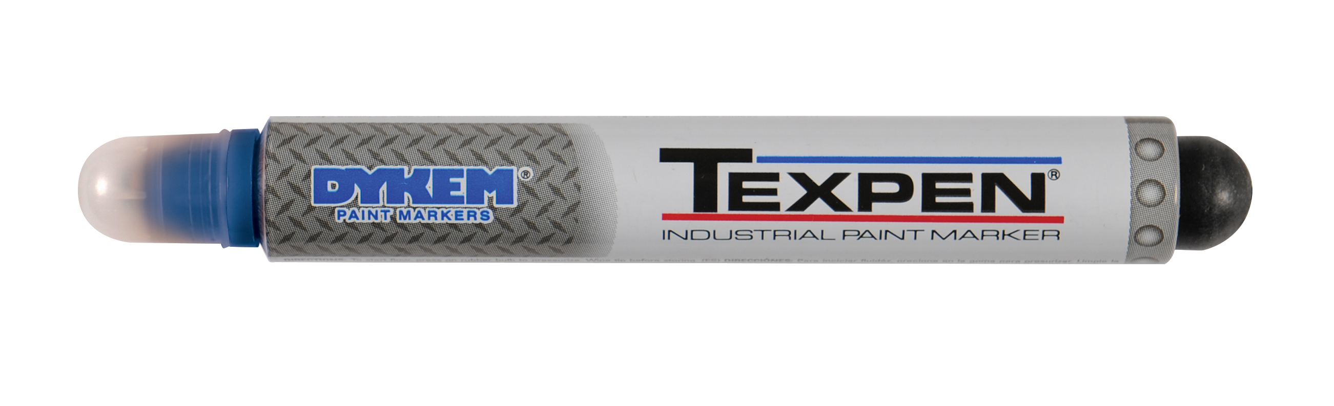 Dykem&reg; TEXPEN&reg; 16013 Heavy Duty Industrial Paint Marker, 3/32 in Medium Tip, Aluminum, Blue